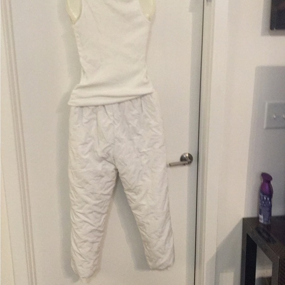 Women's White Track Pants - Picture 7 of 10